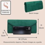 SwankySwans Leona Faux Suede Clutch Bag