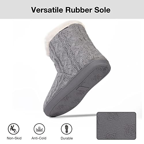 VeraCosy Ladies' Cable Knit Memory Foam Slippers