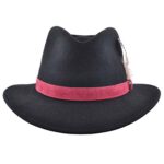 Unisex Wool Felt Crushable Fedora Hat with Feather