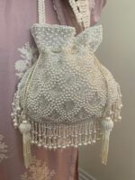 IMPERIAL STUDIOS Handmade Potli Bag with Pearls Handle
