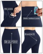OUGES Womens High Waist Yoga Pants with Pockets