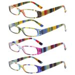 Kerecsen Women's Reading Glasses 4 Pairs Spring Hinge