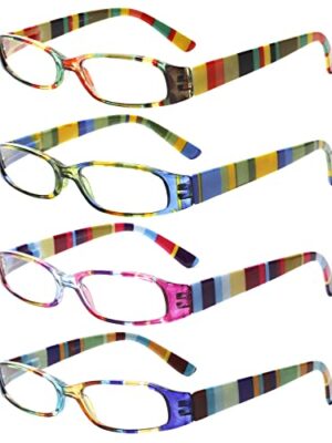 Kerecsen Women's Reading Glasses 4 Pairs Spring Hinge