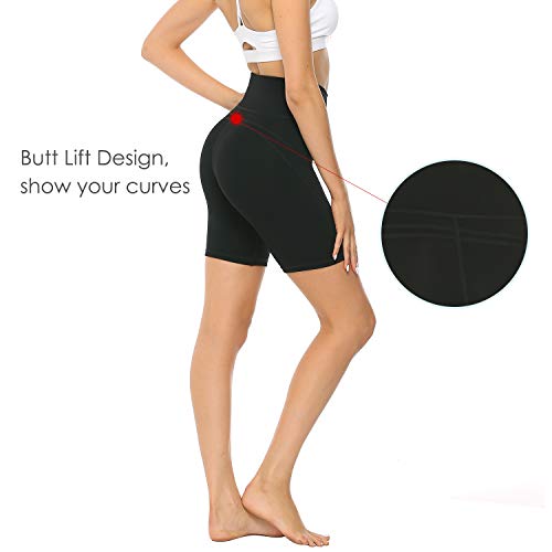 JOYSPELS Women's High Waisted Gym Shorts with Pockets
