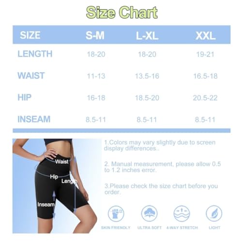 TNNZEET Women's High Waisted Cycling Shorts for Gym