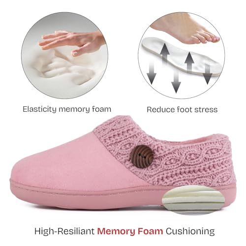 EverFoams Women's Suede Memory Foam Slippers