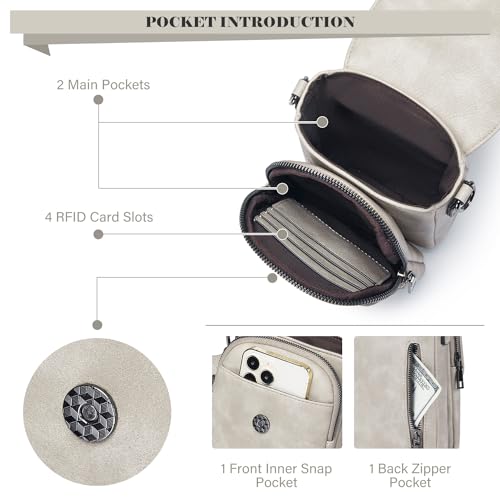 MUIIKOLA Small Leather Phone Shoulder Bag with Card Slots