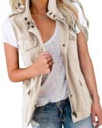 Imily Bela Women's Sleeveless Cargo Vests with Pockets