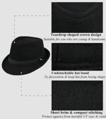 Unisex Classic Felt Trilby Hat - Black