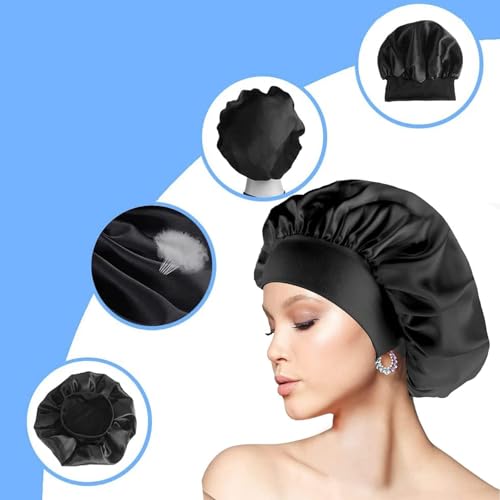 Silk Hair Wrap Bonnet for Sleeping, 1Pc, Elastic Hat