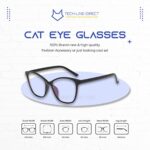 TECH-LINE-DIRECT Black Cat Eye Glasses Frames Women