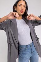 Roman Originals Tie Waist Jacket - Women's Longline Coat