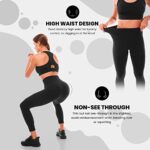 Leafigure Women's High Waist Black Gym Leggings