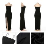 KOEMCY Womens Spaghetti Strap Sleeveless Maxi Dress