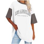 Ladies Oversized Round Neck T-Shirts, S-5XL, Clearance