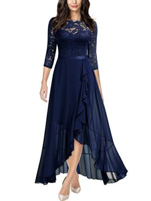 MIUSOL Women's Elegant Floral Lace Maxi Dress