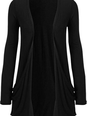 Ladies Long Sleeve Pocket Cardigan - Sizes 36-54
