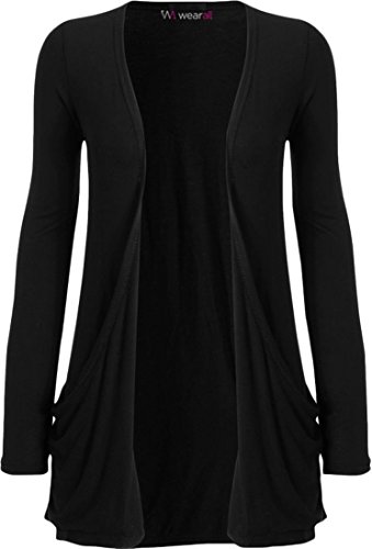 Ladies Long Sleeve Pocket Cardigan - Sizes 36-54