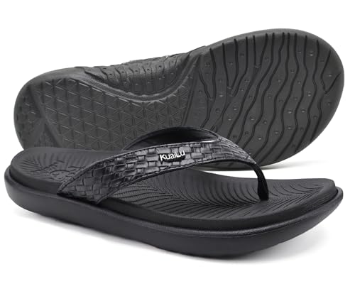 KuaiLu Women's Yoga Mat Flip Flops with Arch Support