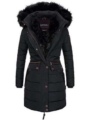 Spindle Women's Quilted Hooded Winter Parka - Fleece Lined