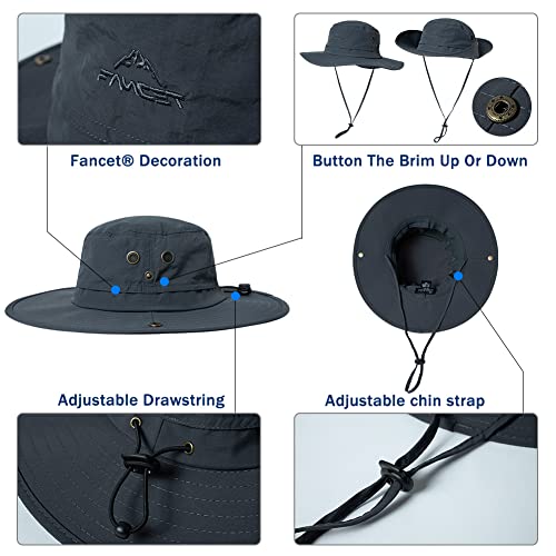 Comhats UPF 50 Wide Brim Mesh UV Protection Safari Hat