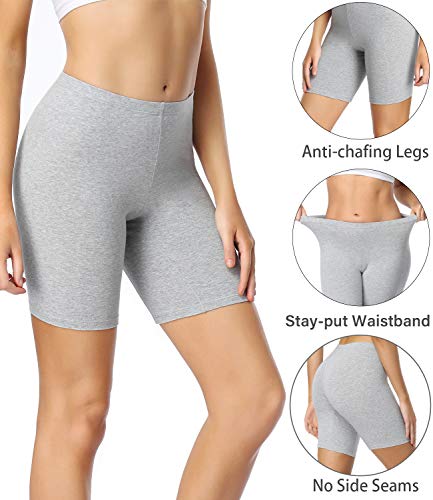 wirarpa Ladies Anti Chafing Cotton Cycling Shorts 4 Pack