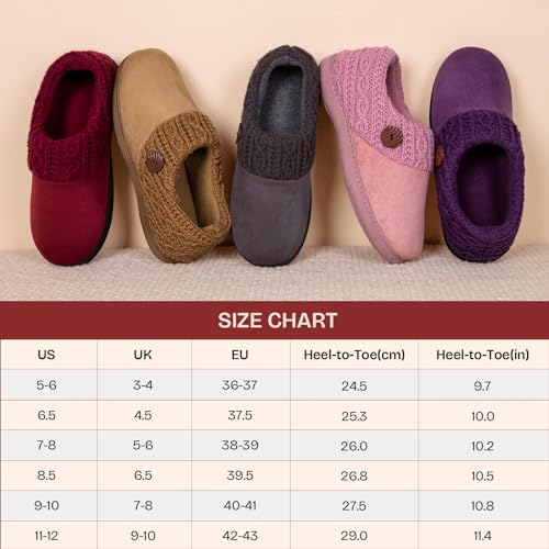 EverFoams Women's Suede Memory Foam Slippers