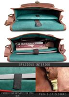 Rustic Town Leather Crossbody Satchel Bag for Women