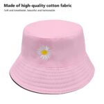 CHEERYMAGIC Daisy Embroidery Double-Side Bucket Hat