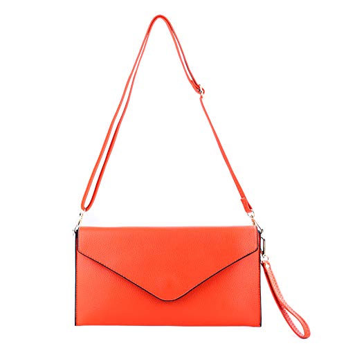 Wedmay Womens Large Clutch Bag with Wristlet Strap