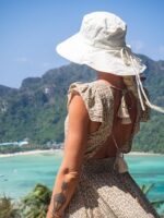 Comhats Women's UPF 50 Wide Brim Cotton Sun Hat