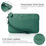 befen Small Leather Clutch Bag - Forest Green