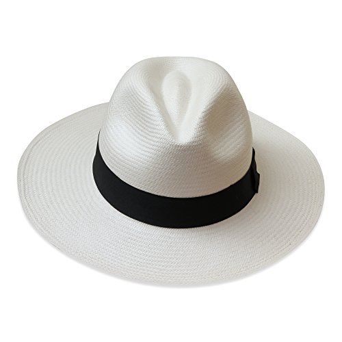 Tumia - White Fedora Panama Hat - Non-Rollable