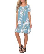 AUSELILY Women's Summer Casual T-Shirt Dress with Pockets