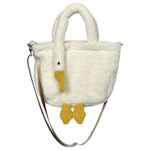 XACKWUERO Women Cute Plush Goose Shoulder Bag