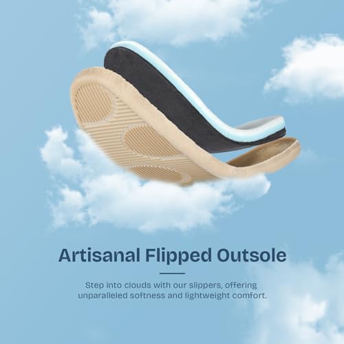 EverFoams Women's Fuzzy Faux Wool Non-slip House Shoes