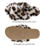 Dena Lives Ladies Fluffy Cross Band House Slippers