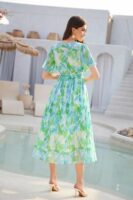GRACE KARIN Women's Floral V-Neck Short Sleeve Dress