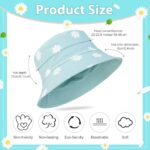 Partideal 2Pack Reversible Cotton Bucket Hat, Daisies Print