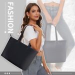 KALIDI Waterproof PU Tote Bag for Women, Large, Zipper
