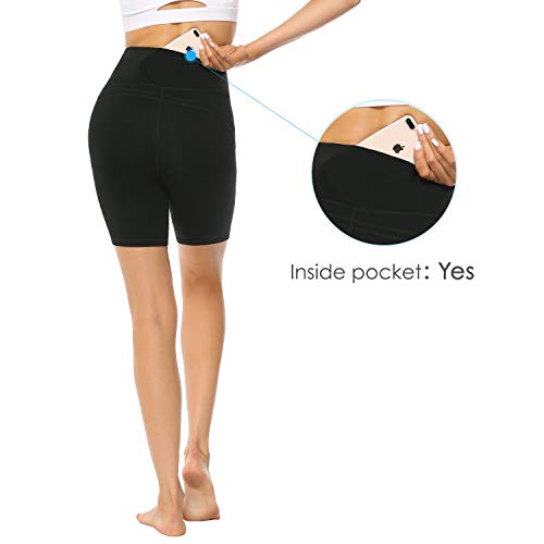 JOYSPELS Women's High Waisted Gym Shorts with Pockets