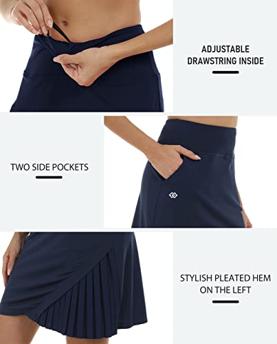 MoFiz Women's Pleated Tennis Skirt with Pockets