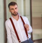 FACATH 5cm Wide X-Shaped Heavy Duty Suspenders with Clips