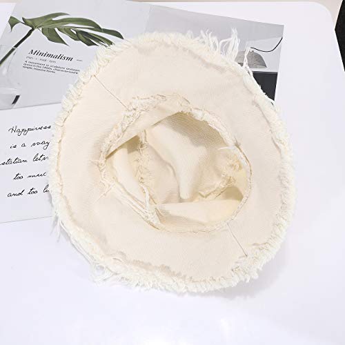 boderier Women's Summer Cotton Wide Brim Bucket Hat