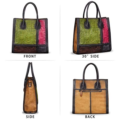 IVTG Leather Top Handle Bags for Women - Vintage Crossbody