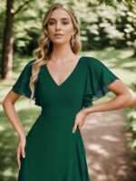 Ever-Pretty Women's Chiffon V Neck Maxi Dress