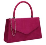 SwankySwans Women's Kendall Suede Party Clutch Bag