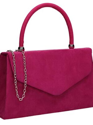 SwankySwans Women's Kendall Suede Party Clutch Bag