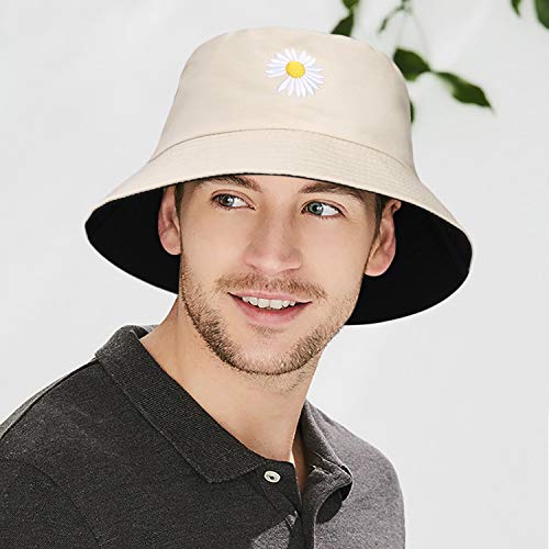 MaoXinTek Reversible Cotton Daisy Sun Hat 56-58cm