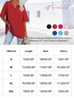 Famulily Women's Summer V Neck Half Sleeve Tunic Top